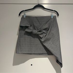 ZARA Plaid Mini Skirt with tie
